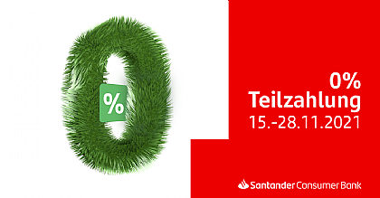 Angebot 0 % Finanzierung Santander Consumer Bank